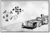 Cartoon: Lewis Hamilton (small) by Kostas Koufogiorgos tagged karikatur,koufogiorgos,illustration,cartoon,corona,hamilton,formel,f1,virus,pandemie,ansteckung,sport,rennsport