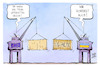 Cartoon: Lieferketten (small) by Kostas Koufogiorgos tagged karikatur,koufogiorgos,lieferketten,eu,ukraine,usa,hilfe,waffen,lieferkettengesetz
