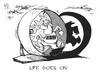 Cartoon: Life goes on (small) by Kostas Koufogiorgos tagged 2014,year,life,cartoon,koufogiorgos