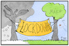 Cartoon: Lockdown bis zum März (small) by Kostas Koufogiorgos tagged karikatur,koufogiorgos,illustration,cartoon,lockdown,märz,hängematte,pandemie,corona