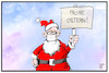 Cartoon: Lockdownverlängerung (small) by Kostas Koufogiorgos tagged karikatur,koufogiorgos,illustration,cartoon,lockdown,weihnachten,ostern,verlängerung,pandemie,weihnachtsmann