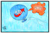 Cartoon: Luft raus bei der AfD (small) by Kostas Koufogiorgos tagged karikatur,koufogiorgos,illustration,cartoon,petry,afd,ballon,luft,austritt,partei,inhaltsleer