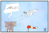 Cartoon: Lufthansa (small) by Kostas Koufogiorgos tagged karikatur,koufogiorgos,illustration,cartoon,dax,lufthansa,abflug,fliegen,boerse,markt,wirtschaft,flughafen,tower