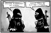 Cartoon: Luftwaffe des IS (small) by Kostas Koufogiorgos tagged karikatur,koufogiorgos,illustration,cartoon,is,terrorist,terrorismus,islamismus,luftwaffe,erdogan,tuerkei,kurden,pkk