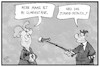 Cartoon: Maas in Quarantäne (small) by Kostas Koufogiorgos tagged karikatur,koufogiorgos,illustration,cartoon,maas,quarantäne,merkel,corona,covid19,aussenminister,journalist,interview