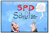 Cartoon: Machtkampf in der SPD (small) by Kostas Koufogiorgos tagged karikatur,koufogiorgos,illustration,cartoon,spd,scholz,schulz,künstler,graffiti,kunst,partei,sozialdemokratie,streit,machtkampf