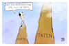 Cartoon: Made for Germany (small) by Kostas Koufogiorgos tagged karikatur,koufogiorgos,investitionen,worte,taten,gipfel,merz