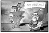 Cartoon: May Christmas (small) by Kostas Koufogiorgos tagged karikatur,koufogiorgos,illustration,cartoon,may,christmas,weihnachten,weihnachtsbaum,brexit,uk,santa,grossbritannien