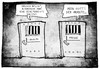 Cartoon: Menschenrechte (small) by Kostas Koufogiorgos tagged karikatur,koufogiorgos,illustration,cartoon,menschenrecht,erdogan,tuerkei,boehmermann,gefängnis,pressefreiheit,strafe,anzeige