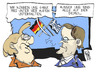 Cartoon: Merkel in Griechenland (small) by Kostas Koufogiorgos tagged merkel,samaras,griechenland,deutschland,demonstration,europa,karikatur,kostas,koufogiorgos