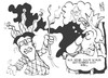 Cartoon: Merkel träumt (small) by Kostas Koufogiorgos tagged merkel,steinbrück,rösler,dcu,spd,fdp,bundestagswahl,2013,kanzlerin,kandidat,hofnarr,karikatur,kostas,koufogiorgos
