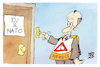 Cartoon: Merz auf Tour (small) by Kostas Koufogiorgos tagged karikatur,koufogiorgos,merz,anfänger,antrittsbesuch,bundeskanzler