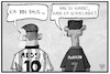 Cartoon: Messi und Ronaldo (small) by Kostas Koufogiorgos tagged karikatur,koufogiorgos,illustration,cartoon,sport,fussball,wm,weltmeisterschaft,messi,ronaldo,portugal,argentinien,ausscheiden,raus,fussballspieler,rivalen,konkurrenten