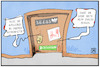 Cartoon: Mietzahlungen (small) by Kostas Koufogiorgos tagged karikatur,koufogiorgos,illustration,cartoon,corona,miete,grosskonzern,adidas,hm,deichmann,immobilie,firma,betrug
