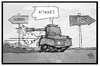 Cartoon: Militäroffensive Türkei (small) by Kostas Koufogiorgos tagged karikatur,koufogiorgos,illustration,cartoon,tuerkei,syrien,is,kurden,angriff,panzer,kampftruppe,militär,offensive,krieg,konflikt