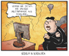 Cartoon: Militärparaden (small) by Kostas Koufogiorgos tagged karikatur,koufogiorgos,illustration,cartoon,nordkorea,russland,kim,jong,un,diktator,parade,militär,fernsehen,neid,eifersucht,show,politik,gedenktag