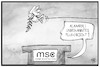 Cartoon: MSC (small) by Kostas Koufogiorgos tagged karikatur,koufogiorgos,illustration,cartoon,msc,münchen,2019,frieden,friedenstaube,ufo,sicherheitskonferenz,tagung