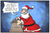 Cartoon: Mütterrente (small) by Kostas Koufogiorgos tagged karikatur,koufogiorgos,illustration,cartoon,mütterrente,weihnachtsmann,geschenk,geld,politik