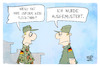 Cartoon: Musterung (small) by Kostas Koufogiorgos tagged karikatur,koufogiorgos,musterung,ausgemustert,flecktarn,bundeswehr,soldat