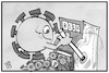 Cartoon: Mutante B117 (small) by Kostas Koufogiorgos tagged karikatur,koufogiorgos,illustration,cartoon,mutante,mutation,b117,jackpot,virus,corona,pandemie