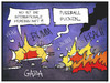 Cartoon: Nahost-Konflikt (small) by Kostas Koufogiorgos tagged karikatur,koufogiorgos,illustration,cartoon,nahost,israel,gaza,palästina,konflikt,krieg,fussball,politik