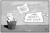 Cartoon: Negativzinsen (small) by Kostas Koufogiorgos tagged karikatur,koufogiorgos,illustration,cartoon,negativzinsen,strafzinsen,wirtschaft,politik,csu,müll,maut,idee