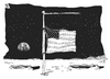 Cartoon: Neil Armstrong (small) by Kostas Koufogiorgos tagged mond,neil,armstrong,usa,flagge,halbmast,moon,space,flag,astronaut,nasa,karikatur,kostas,koufogiorgos