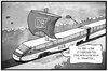 Cartoon: Niklas und die Bahn (small) by Kostas Koufogiorgos tagged karikatur,koufogiorgos,illustration,cartoon,bahn,niklas,sturm,tief,segel,verzögerun,verspätung,verkehr,reise,zug,wind,wetter,klima,geschwindigkeit