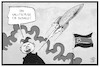 Cartoon: Nordkorea (small) by Kostas Koufogiorgos tagged karikatur,koufogiorgos,illustration,cartoon,nordkorea,kim,jong,un,trump,atomwaffe,nuklear,rakete,glückwunsch,salutschuss,usa