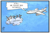 Cartoon: Obergrenze Österreich (small) by Kostas Koufogiorgos tagged karikatur,koufogiorgos,cartoon,illustration,obergrenze,österreich,flugzeug,wolke,grenze,stacheldraht,zaun,flüchtlingspolitik