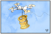 Cartoon: Ölpreisanstieg (small) by Kostas Koufogiorgos tagged karikatur,koufogiorgos,illustration,cartoon,öl,drohne,krieg,konflikt,saudi,arabien