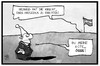 Cartoon: Österreich (small) by Kostas Koufogiorgos tagged karikatur,koufogiorgos,illustration,cartoon,oesterreich,grenze,ddr,osten,ossis,össis,deutschland,michel,geschichte,mauerbau,absicht,balkanroute