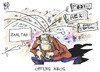 Cartoon: Opfers Abos (small) by Kostas Koufogiorgos tagged opfer,abo,stuttgart,21,ber,flughafen,michel,euro,rettung,krise,zahlmeister,geld,karikatur,kostas,koufogiorgos