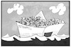 Cartoon: Osterappell (small) by Kostas Koufogiorgos tagged karikatur,koufogiorgos,illustration,cartoon,osterappell,flüchtlinge,mittelmeer,seenot,rettung,bundestag,abgeordnete