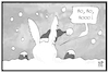 Cartoon: Ostern in Schnee (small) by Kostas Koufogiorgos tagged karikatur,koufogiorgos,illustration,cartoon,ostern,schnee,verschneit,wetter,osterhase,winterlich