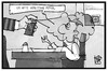 Cartoon: Pfefferspray in der Bahn (small) by Kostas Koufogiorgos tagged karikatur,koufogiorgos,illustration,cartoon,bahn,bordrestaurant,gast,kellner,schaffner,pfefferspray,verteidigung,fahrgast,passagier
