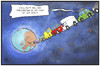 Cartoon: Pfingstreiseverkehr (small) by Kostas Koufogiorgos tagged karikatur,koufogiorgos,illustration,cartoon,pfingsten,reiseverkehr,stau,erde,planet,kolonne,verkehrsfunk,blechlawine,reise,auto,urlaub,wochenende,radio