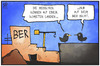 Cartoon: Philae und BER (small) by Kostas Koufogiorgos tagged karikatur,koufogiorgos,illustration,cartoon,philae,tschuri,komet,ber,vogel,flughafen,berlin,landung,raumfahrt,luftfahrt,esa