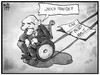 Cartoon: PKW-Maut (small) by Kostas Koufogiorgos tagged karikatur,koufogiorgos,illustration,cartoon,schaeuble,rollstuhl,pkw,maut,verkehr,gebühr,abgabe,finanzminister,politik