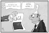 Cartoon: PKW-Maut (small) by Kostas Koufogiorgos tagged karikatur,koufogiorgos,illustration,cartoon,pkw,maut,klage,österreich,aprilscherz,april,infrastruktur,verkehr,abgabe,csu,dobrindt