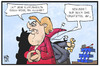 Cartoon: Plan A2 (small) by Kostas Koufogiorgos tagged karikatur,koufogiorgos,illustration,cartoon,plan,a2,klöckner,merkel,roboter,ersatzzeil,reparatur,mechanik,politik,kanzlerin