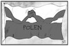 Cartoon: Polen wählt (small) by Kostas Koufogiorgos tagged ein,gespaltenes,land,sucht,einen,präsidenten,karikatur,koufogiorgos,illustration,cartoon,polen,wahl,präsident,machtkampf,spaltung,fahne,flagge