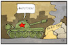 Cartoon: Prager Frühling (small) by Kostas Koufogiorgos tagged karikatur,koufogiorgos,illustration,cartoon,prag,frühling,1968,aufstehen,panzer,tschechien,tschecheslowakei,sowjetunion,geschichte,konflikt