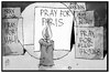 Cartoon: Pray for... (small) by Kostas Koufogiorgos tagged karikatur,koufogiorgos,illustration,cartoon,pray,paris,mali,beirut,trauer,kerze,gedenken,licht,dunkel,terrorismus,andacht