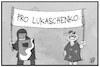 Cartoon: Pro Lukaschenko (small) by Kostas Koufogiorgos tagged karikatur,koufogiorgos,illustration,cartoon,lukaschenlo,polizei,polizeigewalt,demonstration,belarus,protest,demokratie