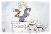 Cartoon: Protest gegen Trump (small) by Kostas Koufogiorgos tagged karikatur,koufogiorgos,trump,statue,king,protest,usa