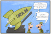 Cartoon: Proteste im Iran (small) by Kostas Koufogiorgos tagged karikatur,koufogiorgos,illustration,cartoon,protest,iran,abschießen,konflikt