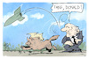 Cartoon: Putin führt Trump vor (small) by Kostas Koufogiorgos tagged karikatur,koufogiorgos,putin,trump,rakete,hund,russland,usa