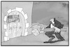 Cartoon: Kopfloser Trump (small) by Kostas Koufogiorgos tagged karikatur,koufogiorgos,illustration,cartoon,zollamt,raub,weihnachtsmann,dieb,einbruch,emmerich