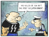 Cartoon: Rechtsextremismus (small) by Kostas Koufogiorgos tagged karikatur,koufogiorgos,cartoon,illustration,ss,spinner,neonazi,npd,rechtsextremismus,polizist,politik,skinhead